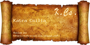 Katra Csilla névjegykártya
