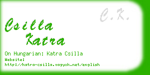 csilla katra business card